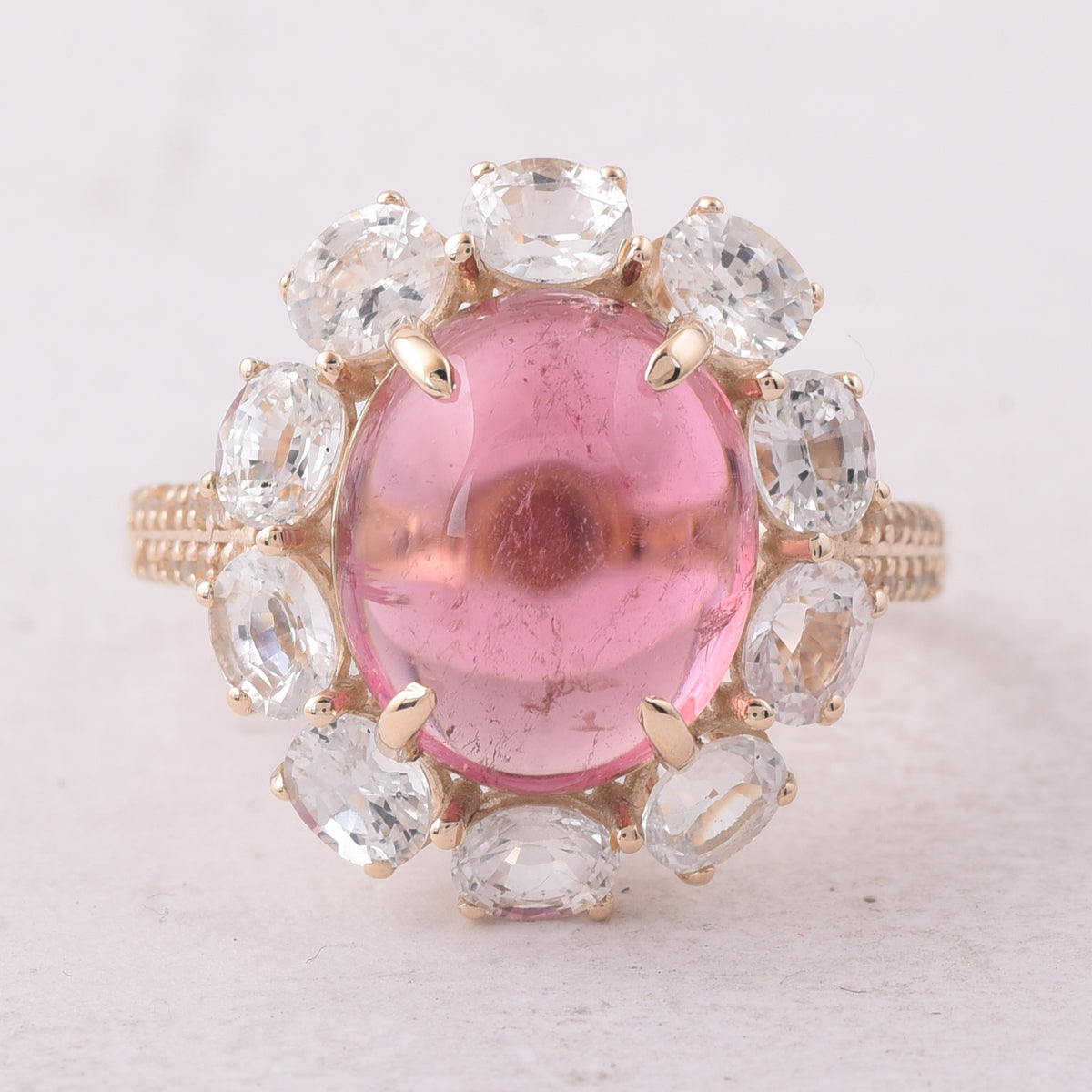 8.10 Ct Oval Tourmaline 9K Gold Ring