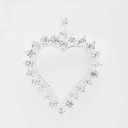 2.31 Ct Round Cubic Zirconia 925 Silver Pendant