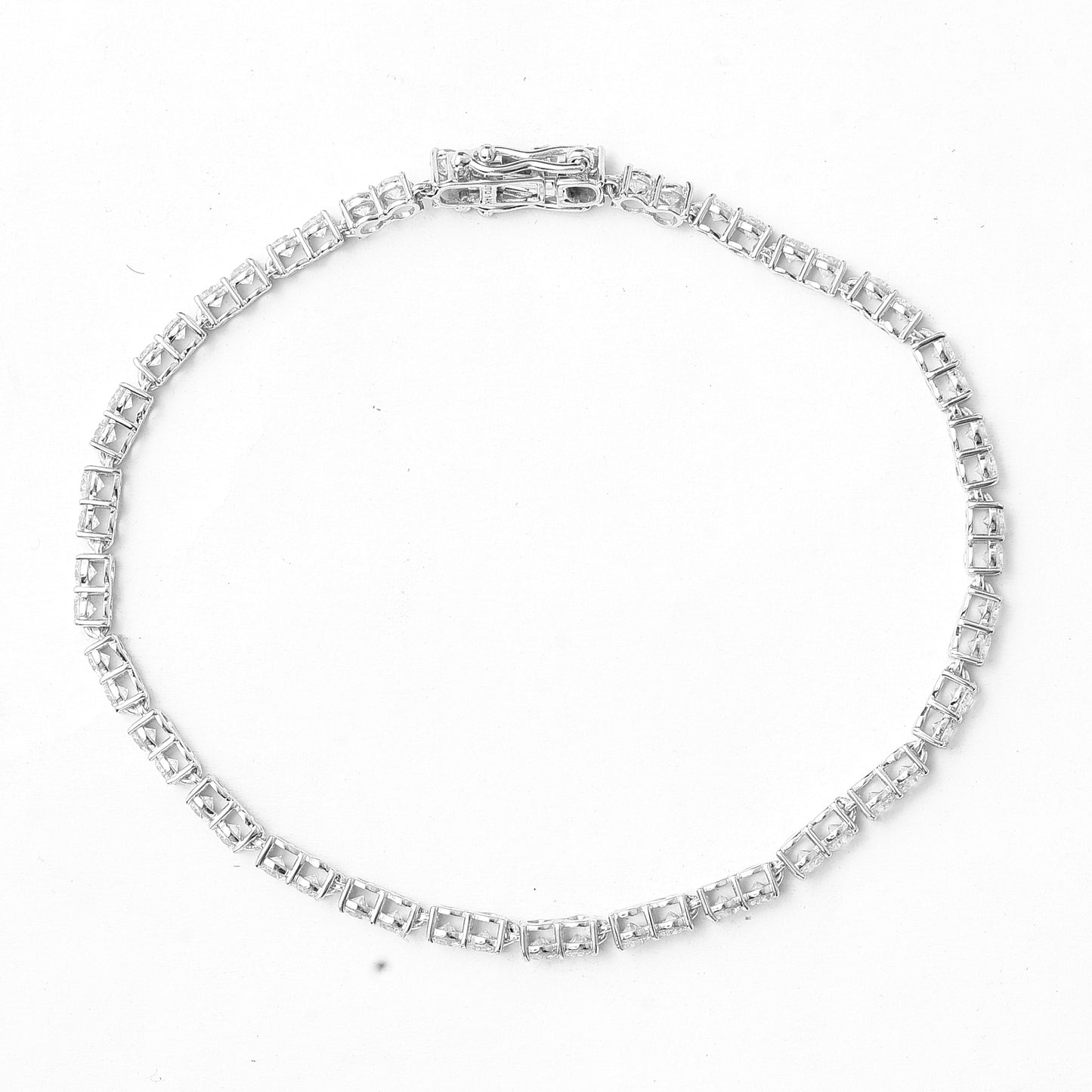 3.23 Ct Round Lab Grown Diamond 14K Gold Bracelet