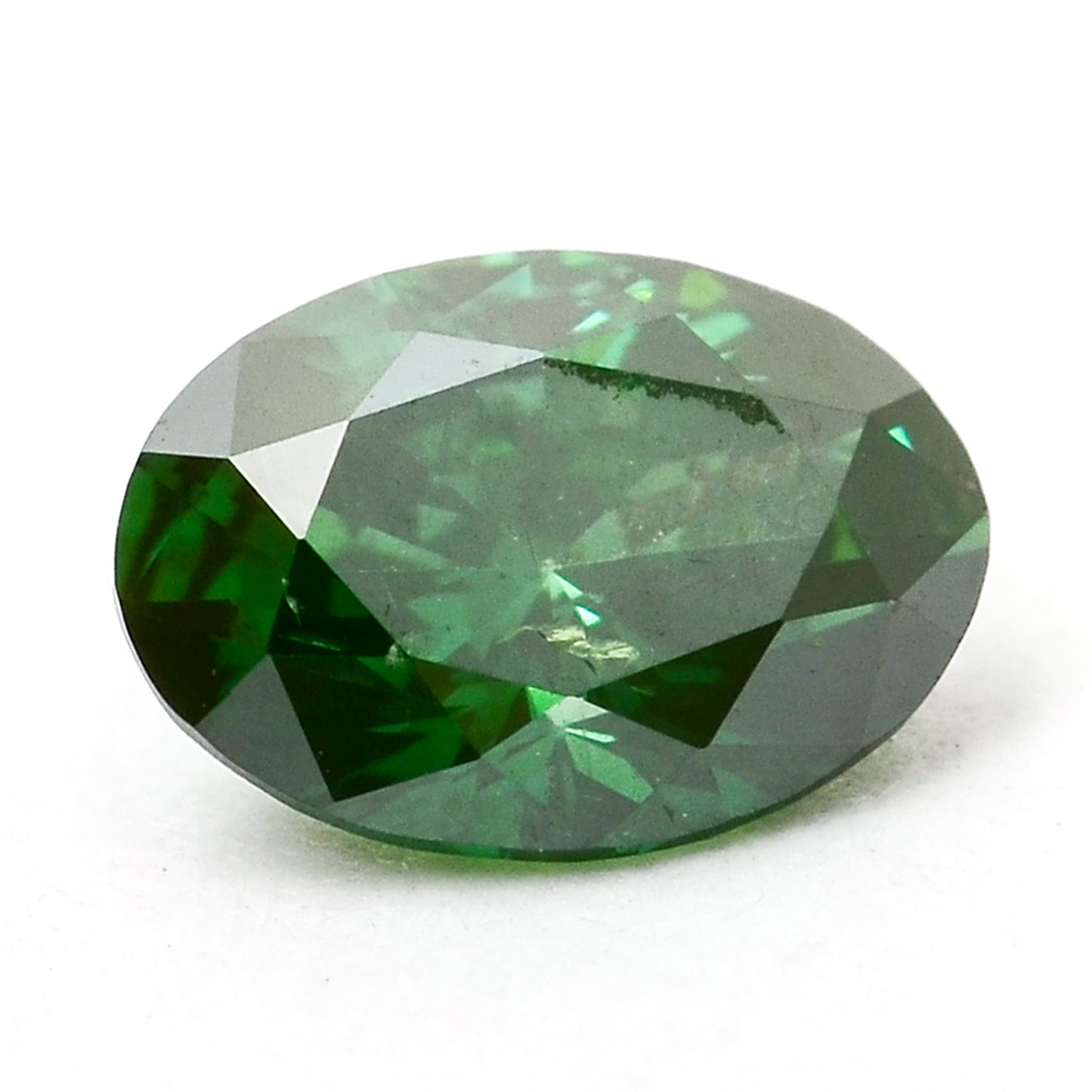 0.35 Green Diamond Oval Loose Diamond