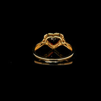 1.78 Ct Heart Mixed Cut Natural Garnet 14K Gold Ring