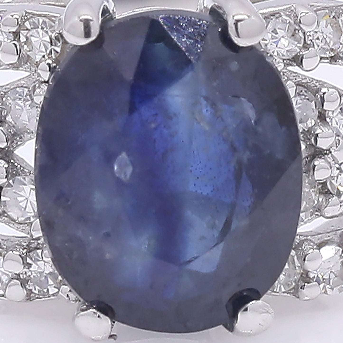 1.34 Ct Oval Mixed Cut Natural Sapphire 950 Platinum Ring