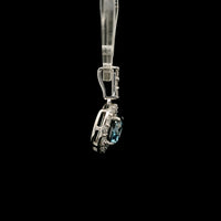 1.70 Carats Blue Lab Grown Diamond 14K Gold Pendant