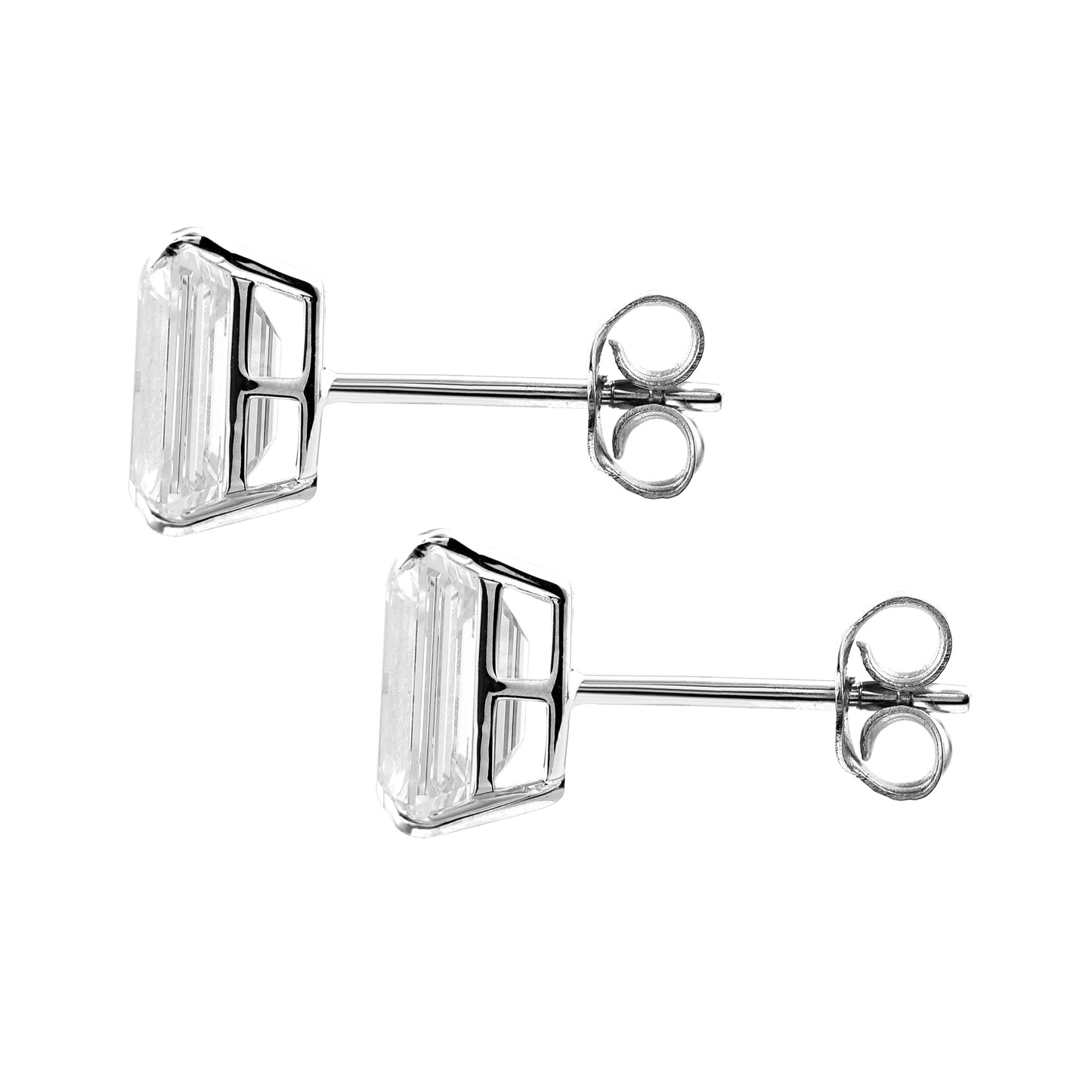 3.88 Carats Lab Grown Diamond 14K Gold Earrings