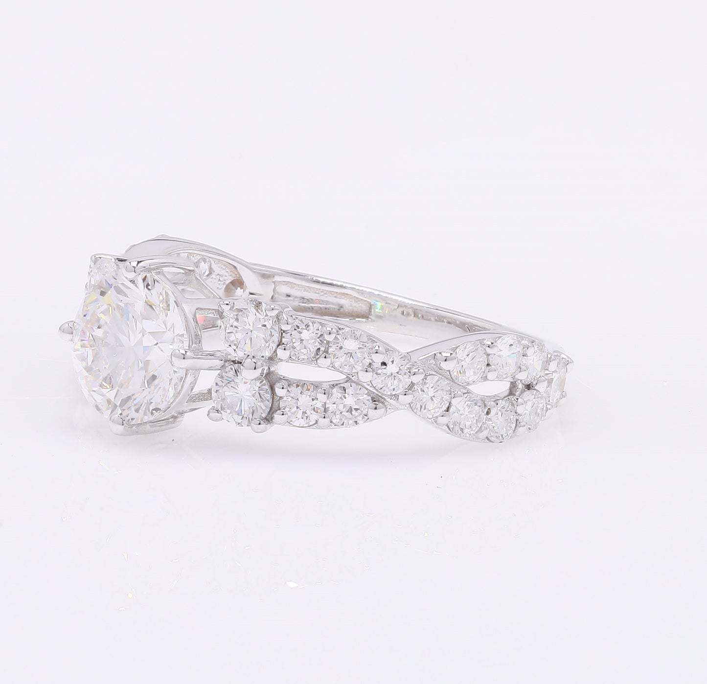 1.92 Carats Lab Grown Diamond 14K Gold Ring