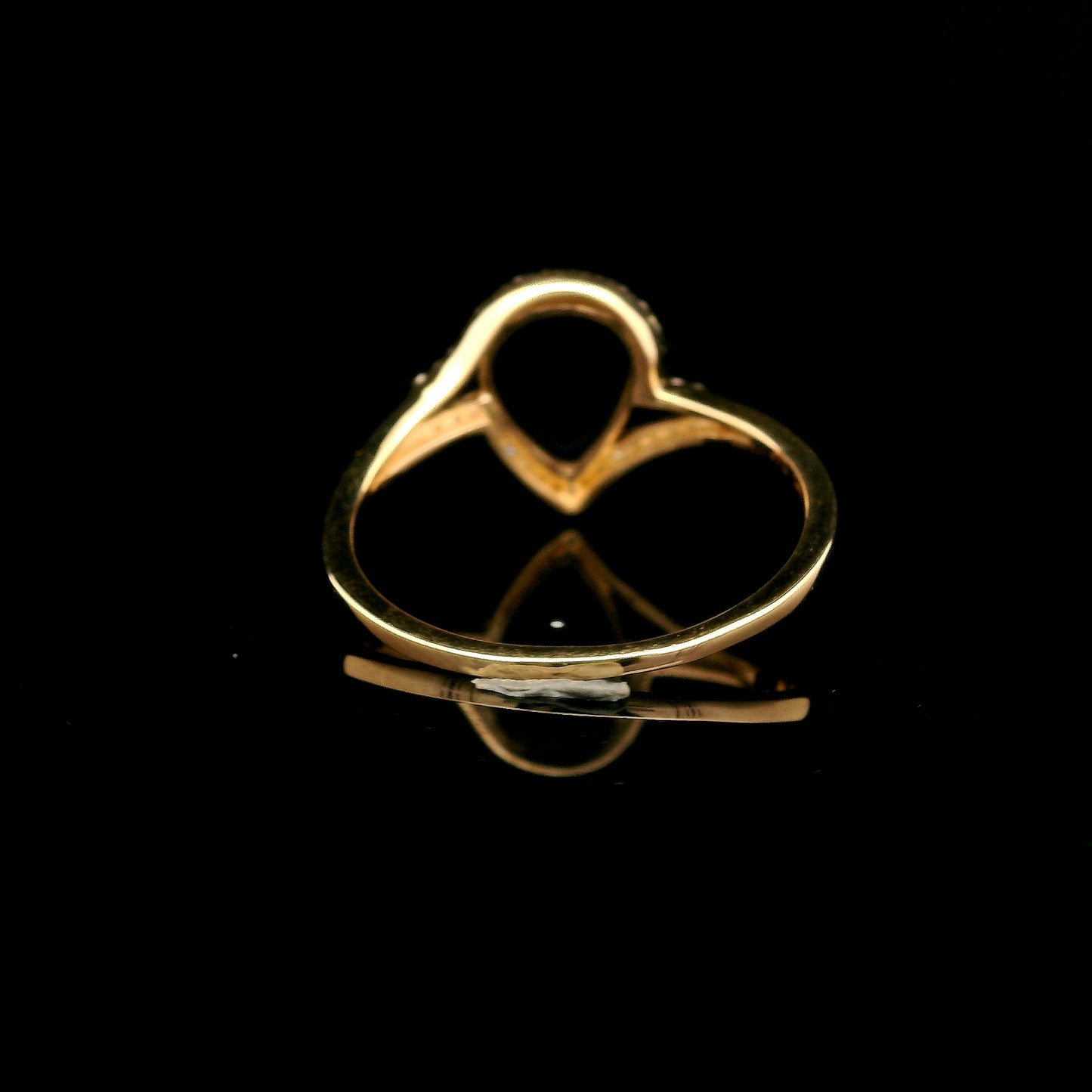 1.54 Ct Pear Mixed Cut Lab Grown Sapphire 14K Gold Ring