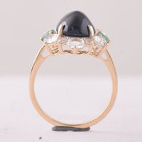 6.81 Ct Oval Sapphire 9K Gold Ring