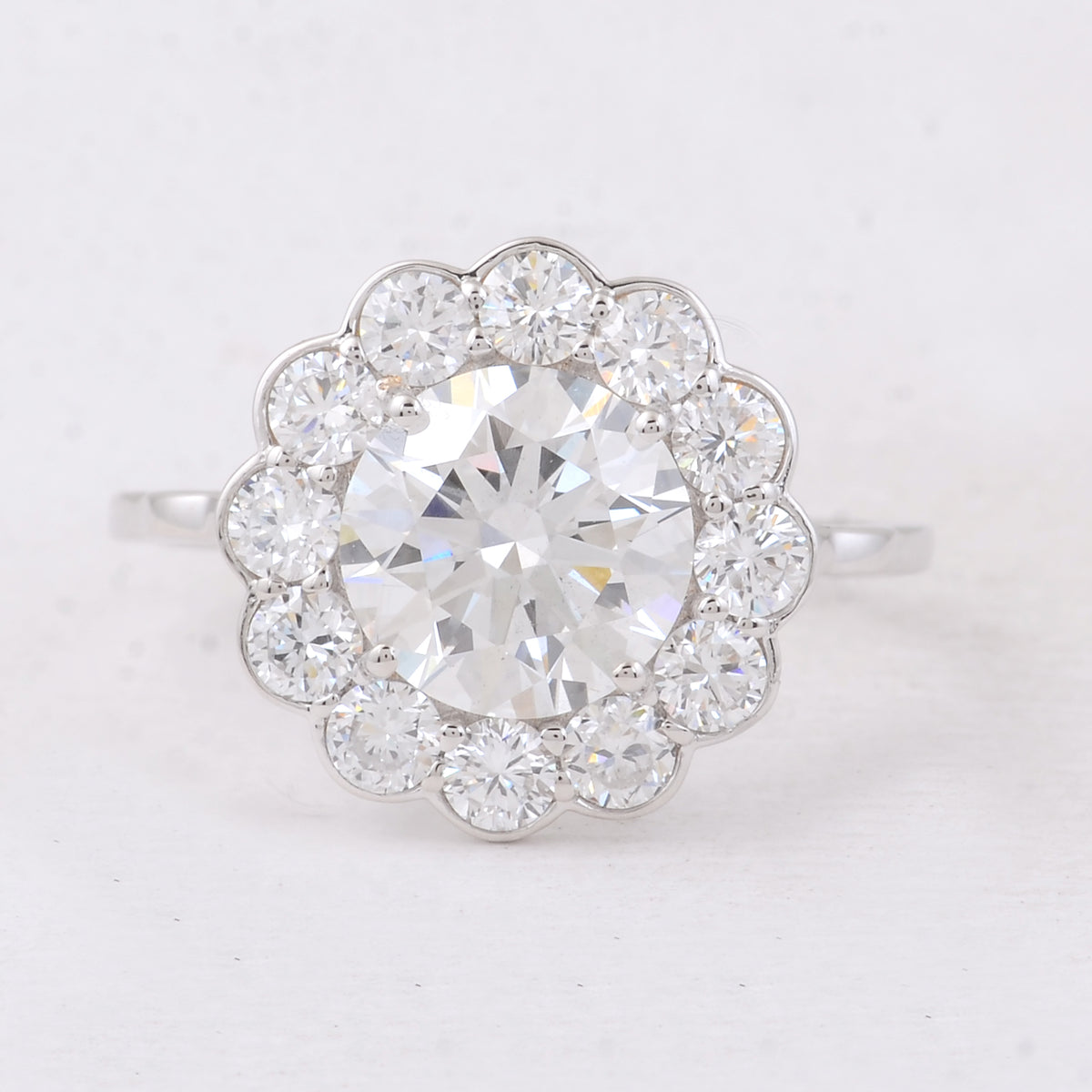 2.91 Carats Lab Grown Diamond 14K Gold Ring