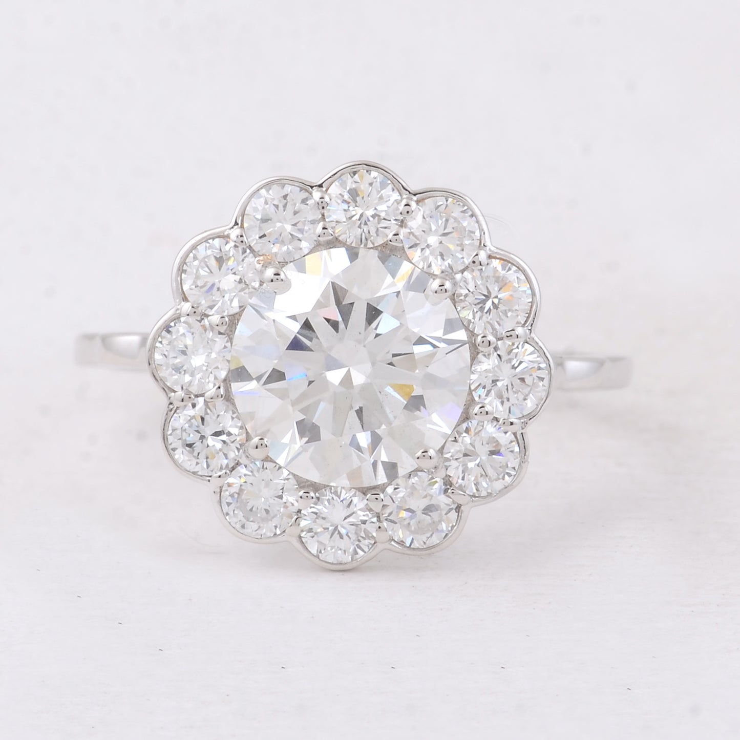 2.91 Carats Lab Grown Diamond 14K Gold Ring