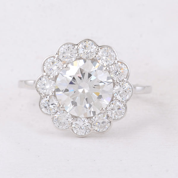 2.91 Carats Lab Grown Diamond 14K Gold Ring