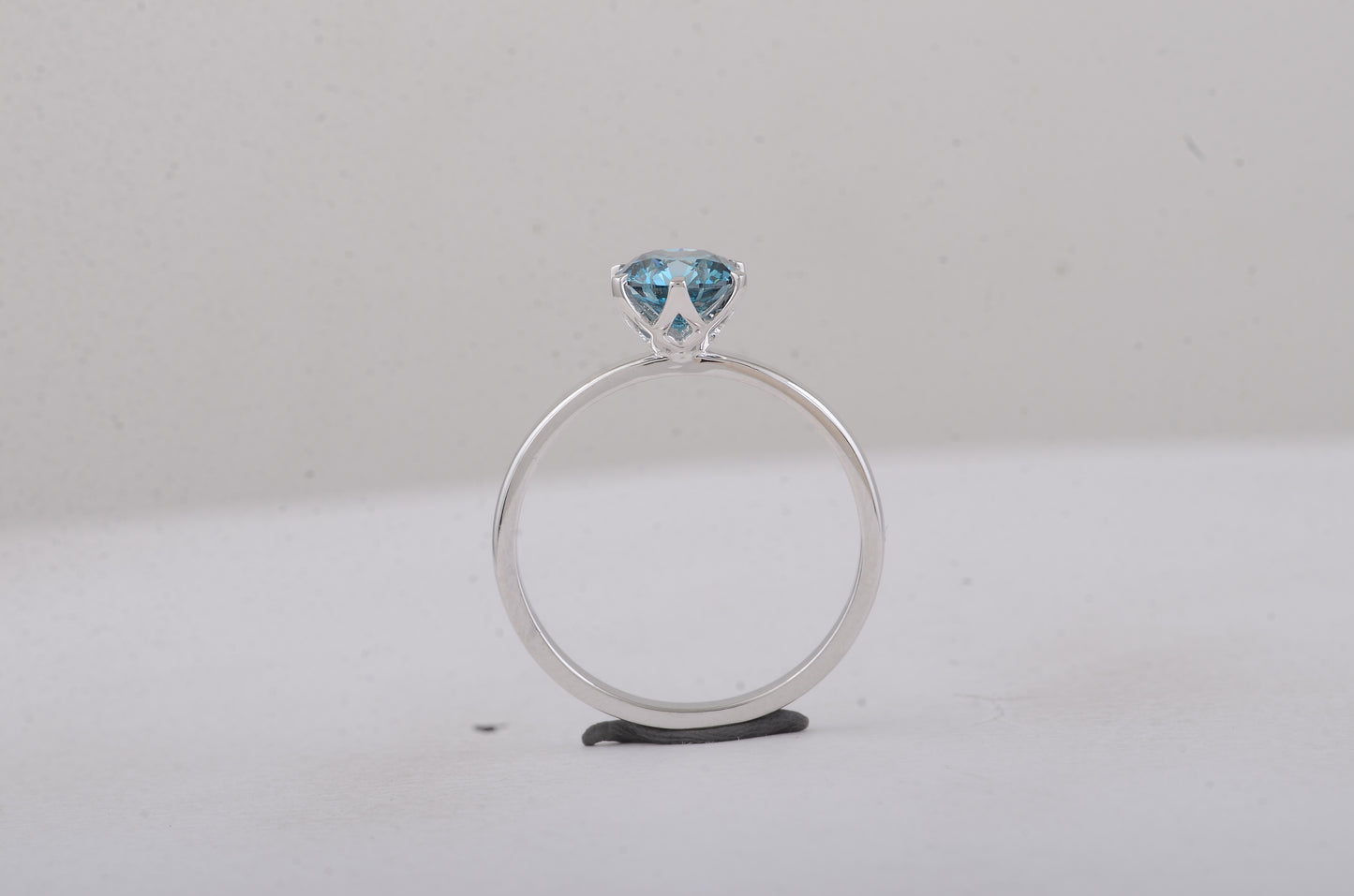 1.06 Carats Blue Lab Grown Diamond 14K Gold Ring