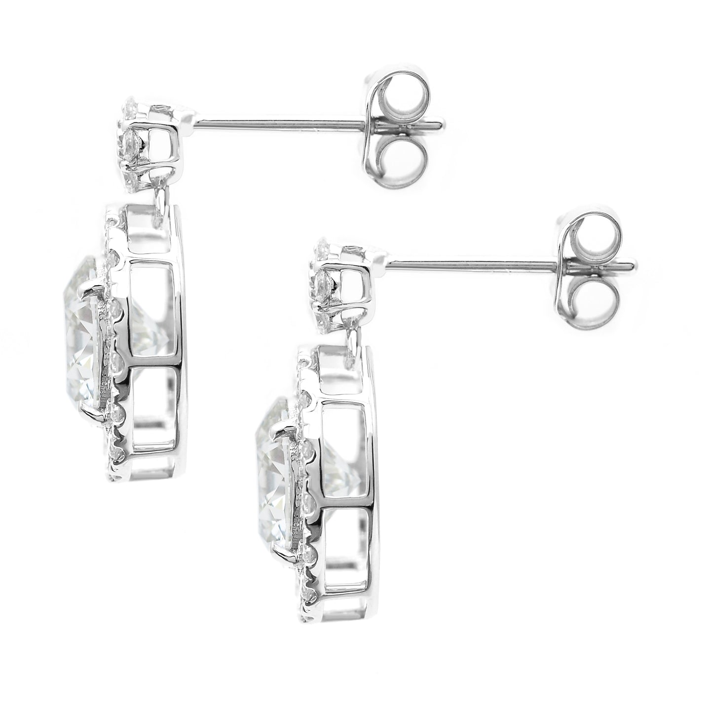 4.03 Carats Lab Grown Diamond 14K Gold Earrings