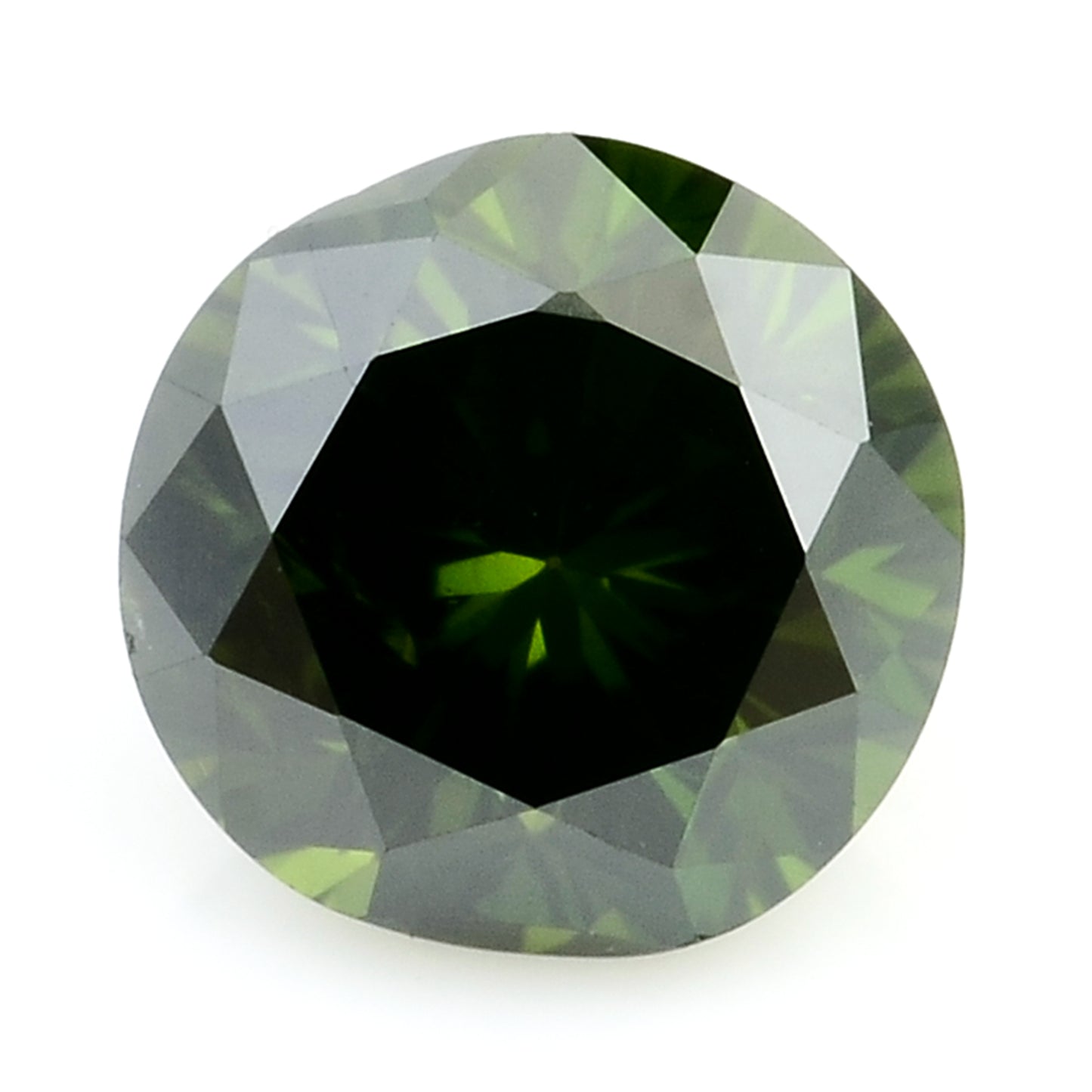 0.36 Green Diamond Round Loose Gemstone