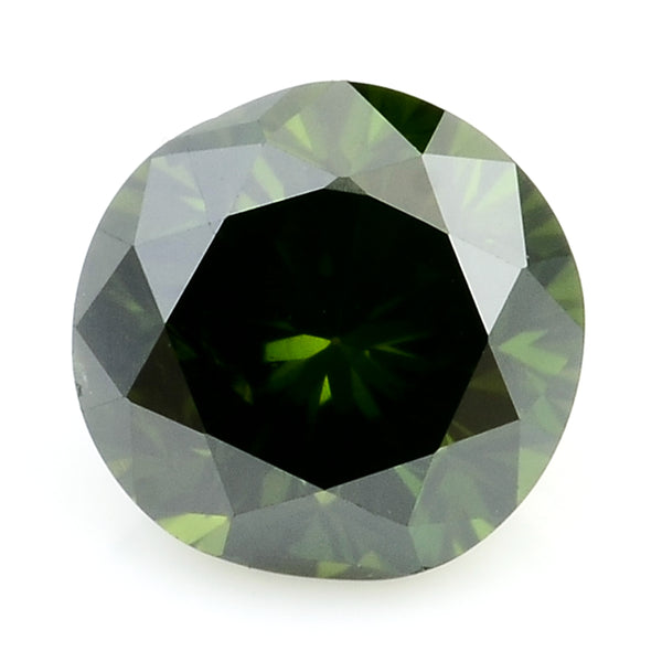 0.36 Green Diamond Round Loose Gemstone