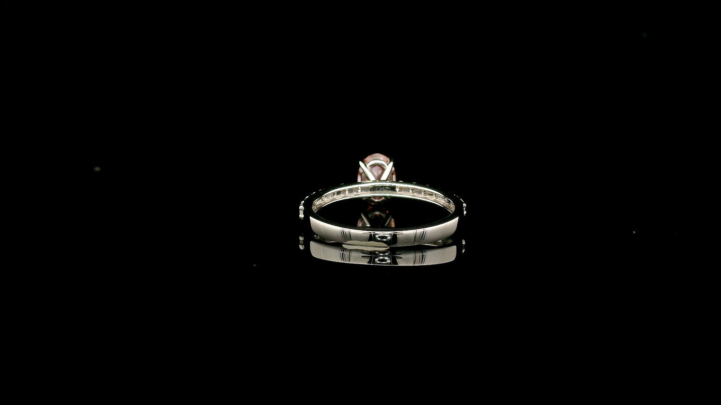 1.37 Carats Pink Lab Grown Diamond 14K Gold Ring