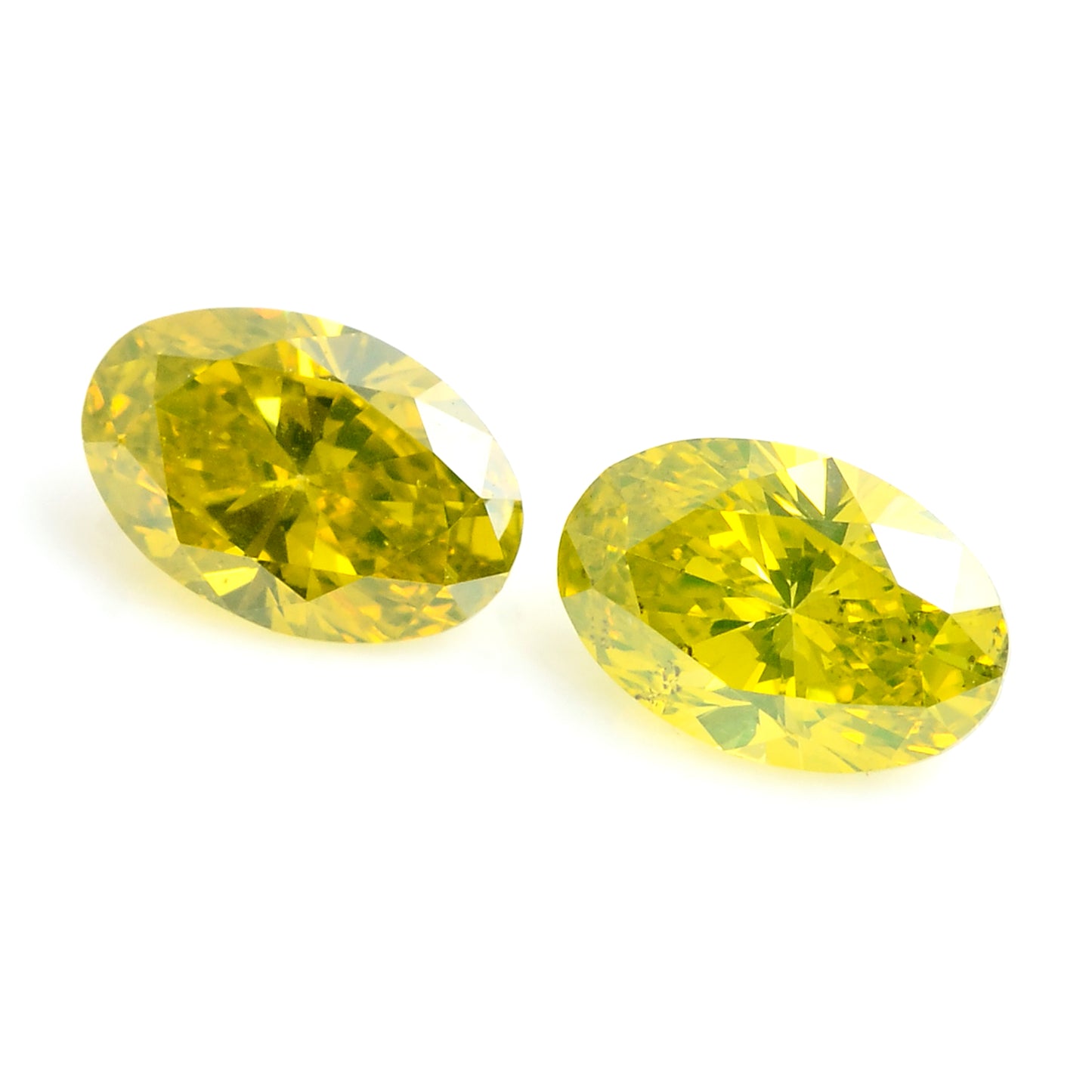 0.69 Carat Yellow Diamond Oval Loose Gemstone