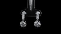 3.33 Carats Lab Grown Diamond 14K Gold Earrings