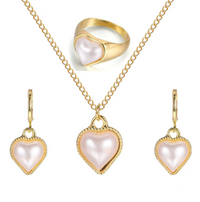 Imitation Pearl Gold Plated Brass Pendant