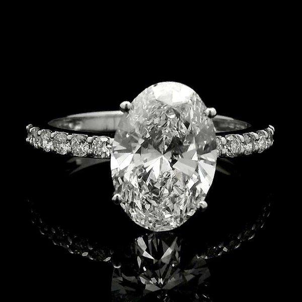 2.84 Carats Lab Grown Diamond 14K Gold Ring