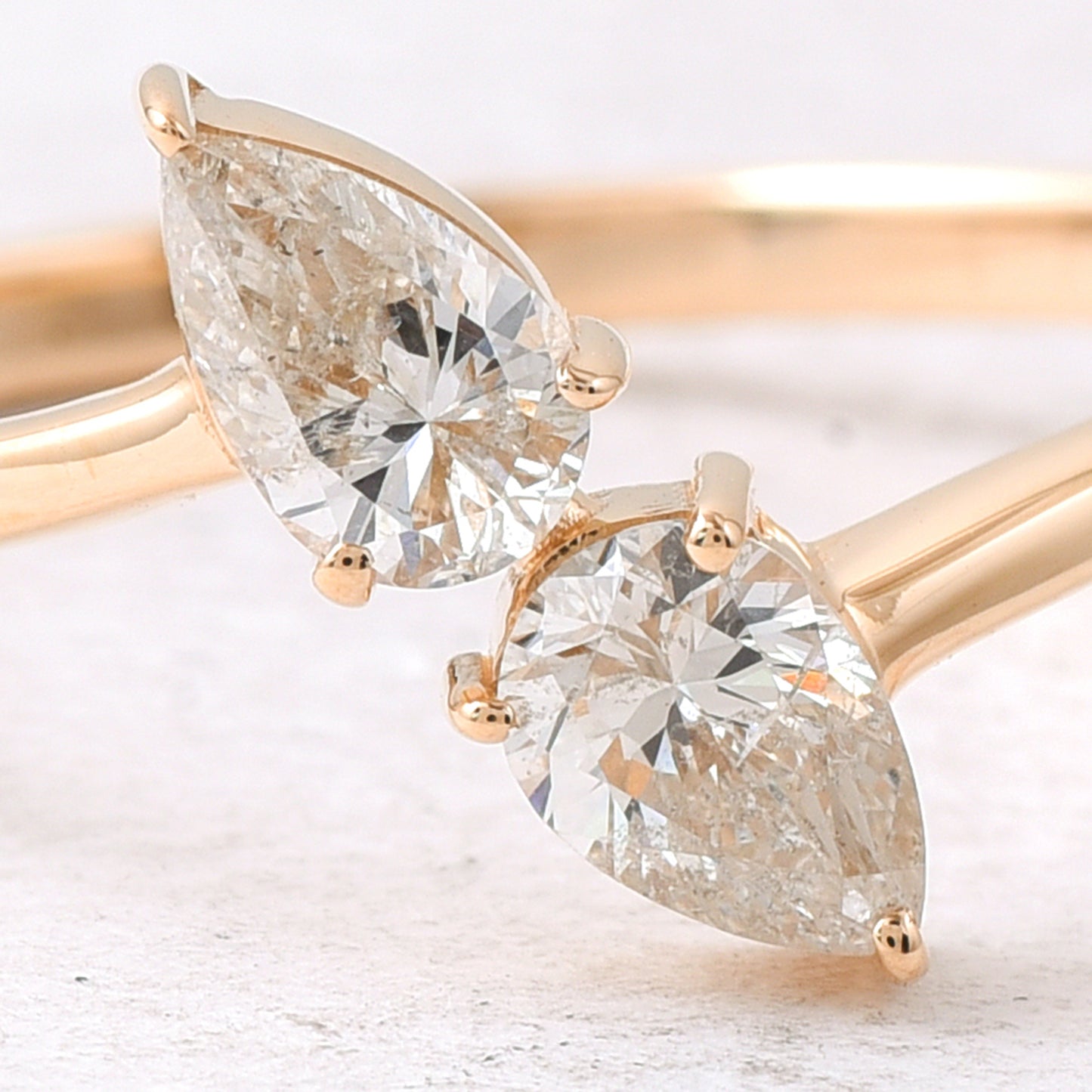 0.52 Ct Pear Diamond 14K Gold Ring