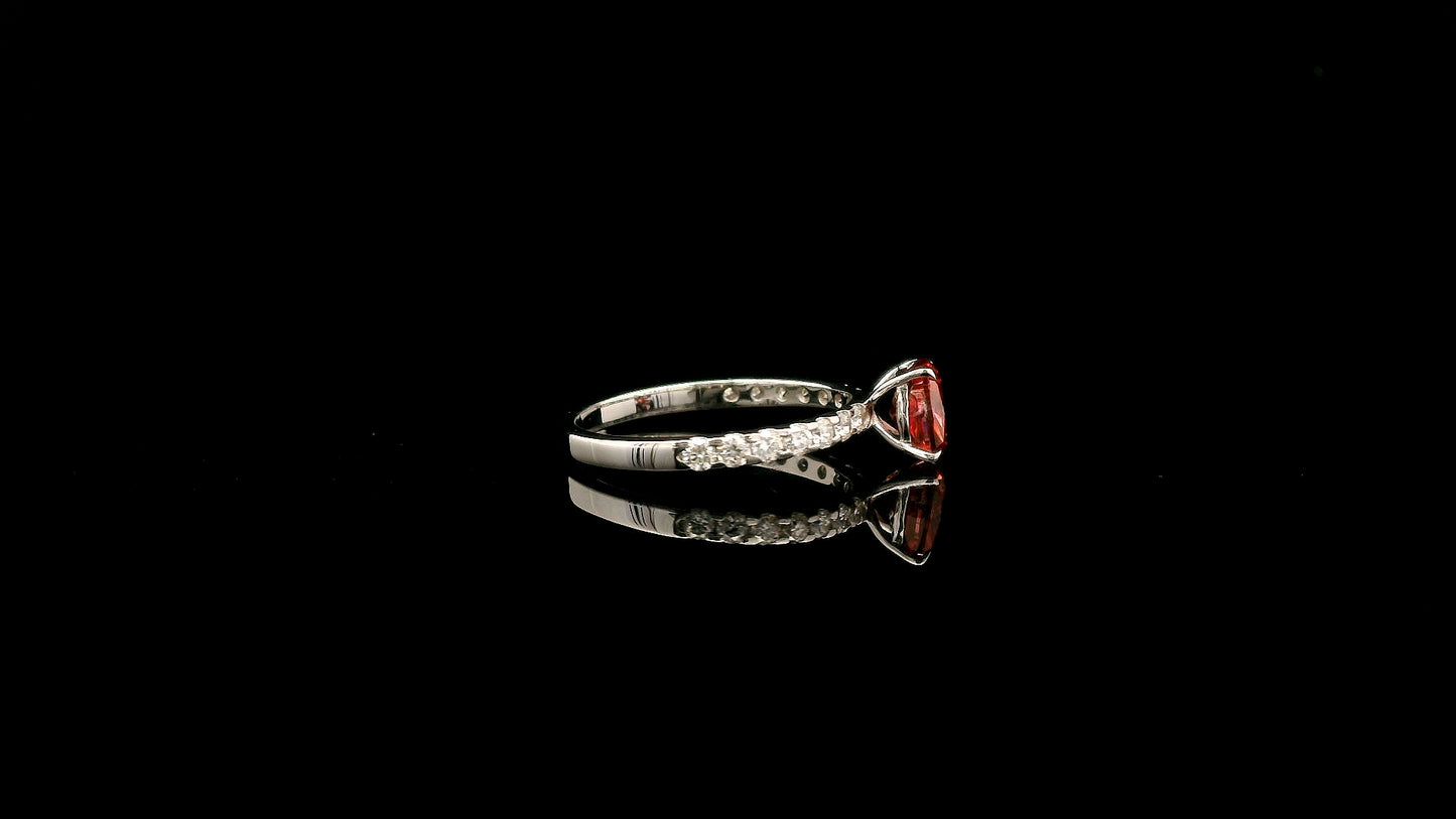 1.35 Carats Pink Lab Grown Diamond 14K Gold Ring