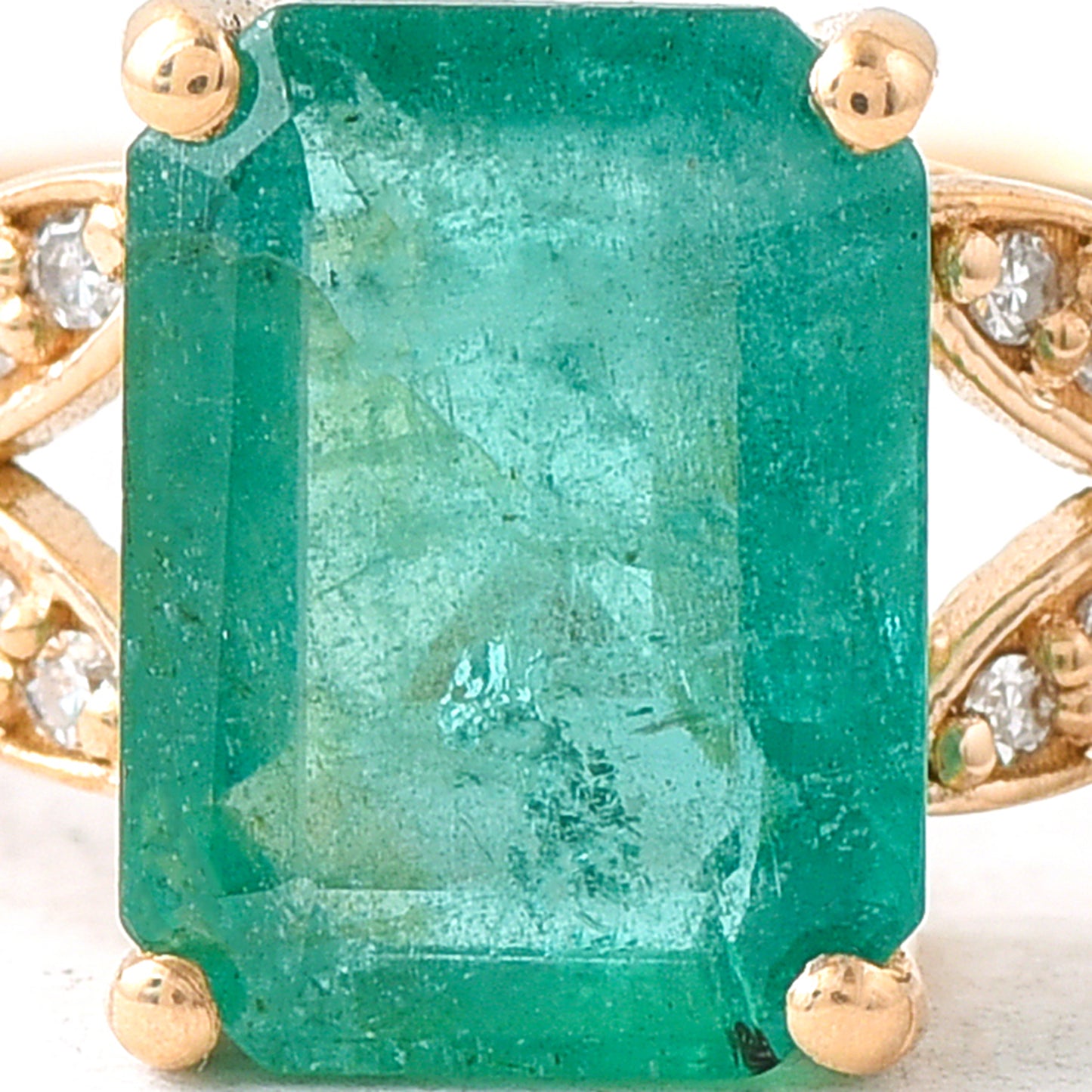 1.65 Ct Octagon Emerald 14K Gold Ring
