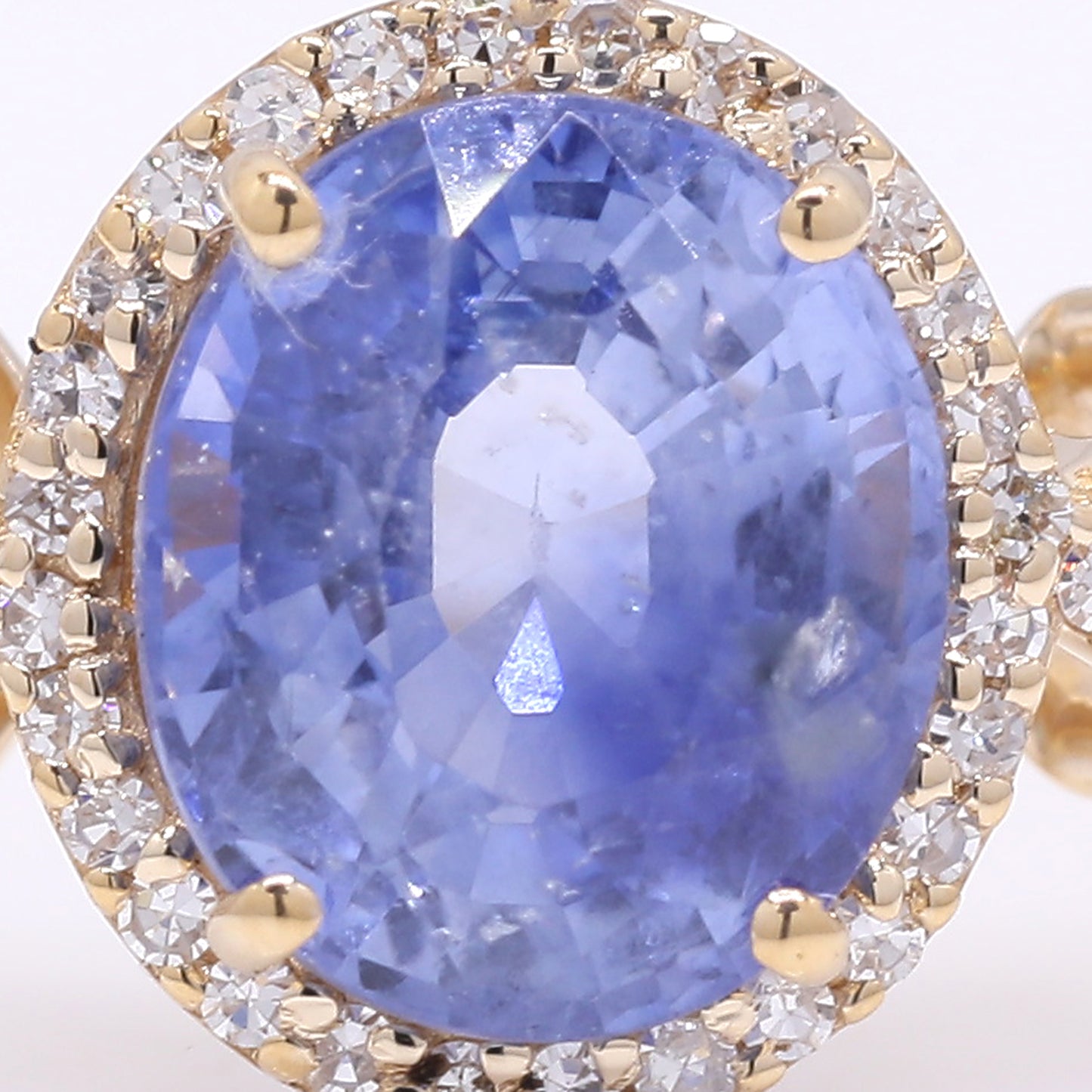 2.81 Ct Oval Mixed Cut Natural Sapphire 14K Gold Ring