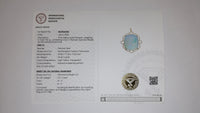 26.76 Ct Rectangular Cushion Cabochon Natural Opal 14K Gold Pendant