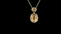 1.66 Ct Octagon Multi Sapphire 14K Gold Pendant