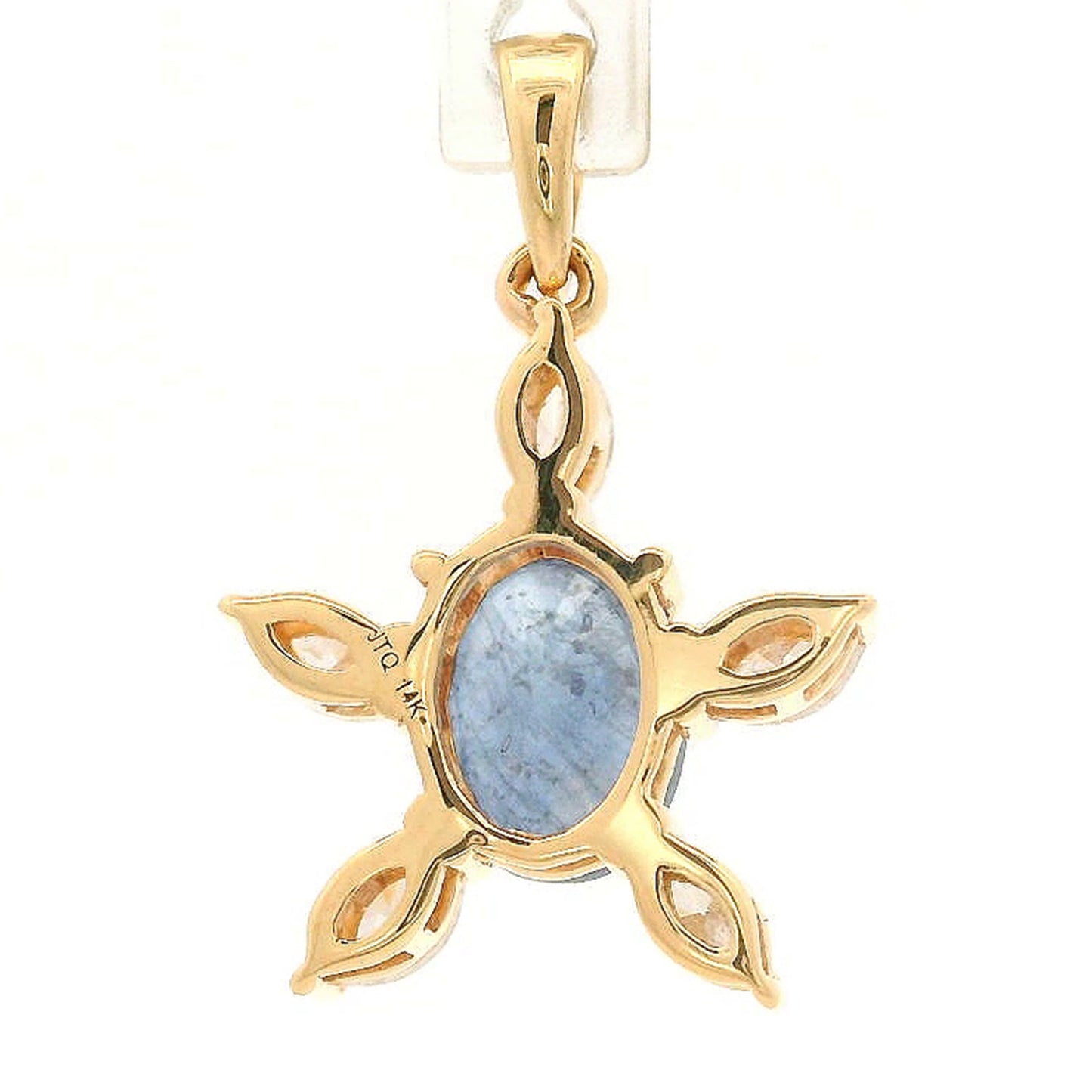 1.46 Ct Oval Sapphire 14K Gold Pendant
