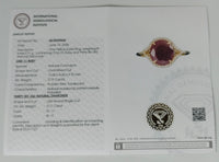 2.90 Ct Oval Mixed Cut Natural Corundum Ruby 14K Gold Ring