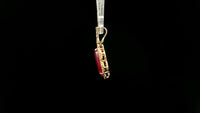 3.08 Ct Oval Ruby 14K Gold Pendant
