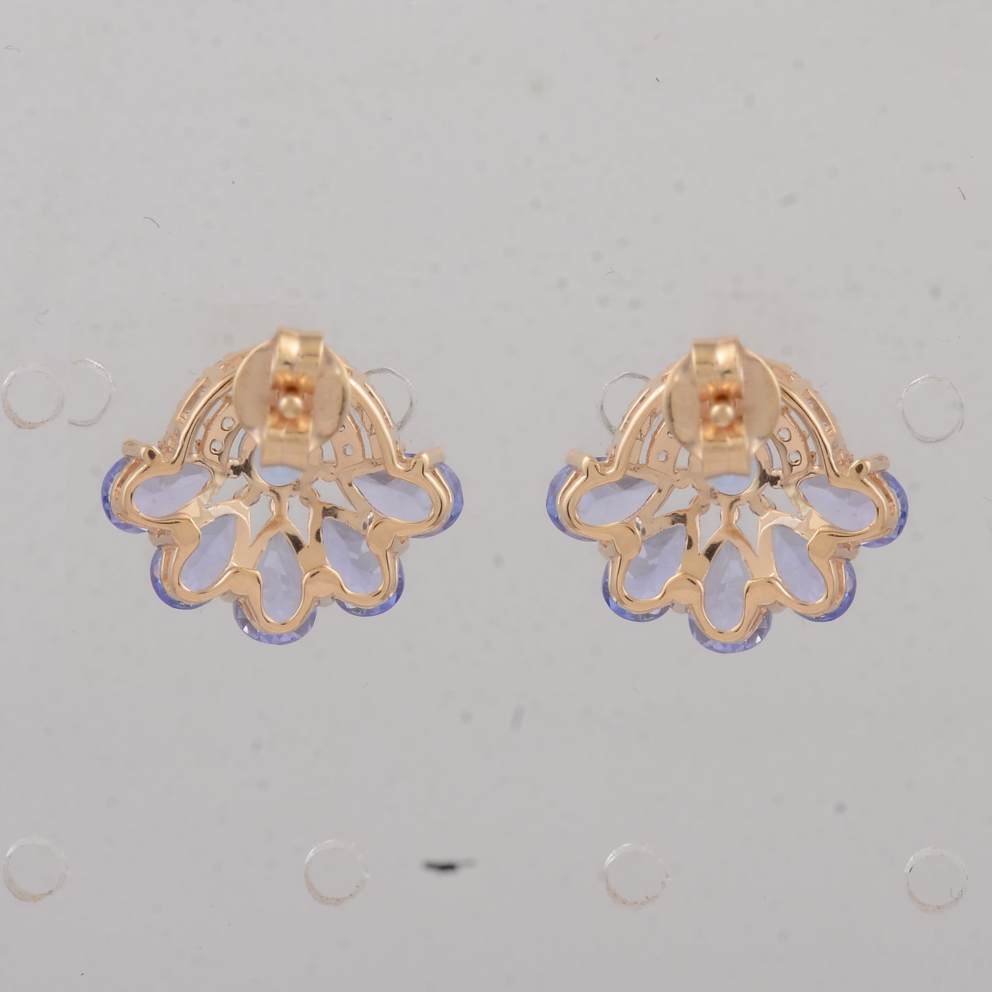2.25 Ct Pear Tanzanite 14K Gold Earrings