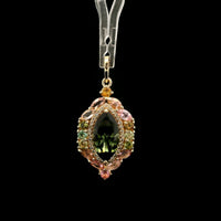 2.61 Ct Marquise Tourmaline 14K Gold Pendant