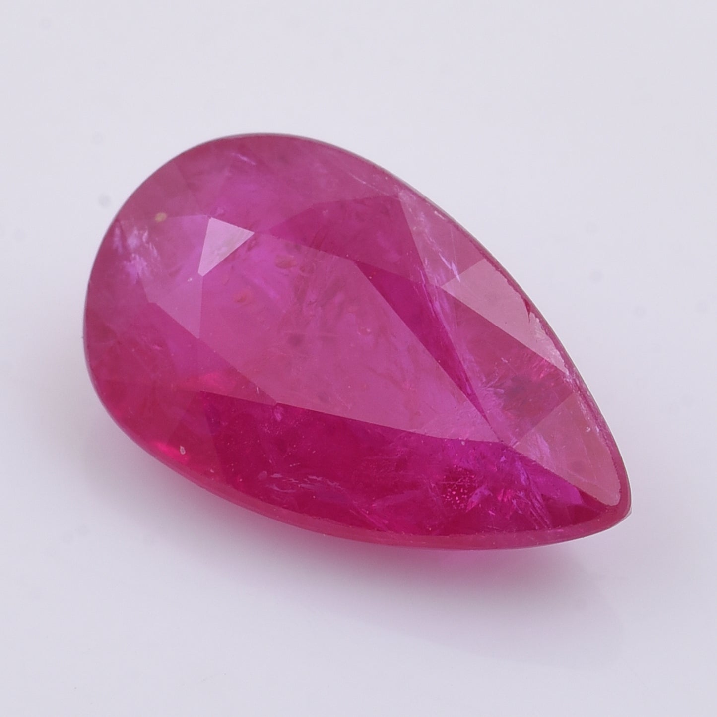 2.6 Natural Corundum Ruby Pear Mixed Cut Gemstone