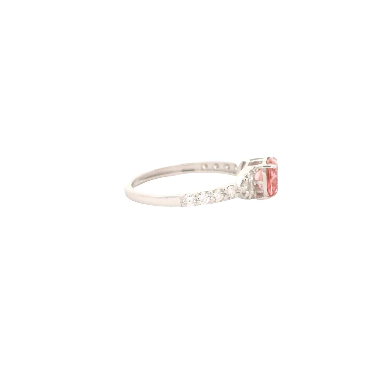 1.47 Carats Pink Lab Grown Diamond 14K Gold Ring
