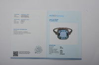 2.77 Ct Cushion Mixed Cut Natural Aquamarine 14K Gold Ring