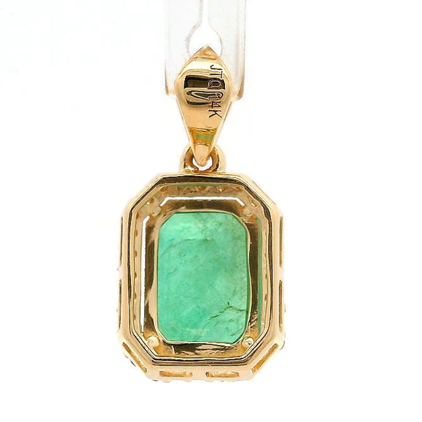 1.47 Ct Octagon Emerald 14K Gold Pendant