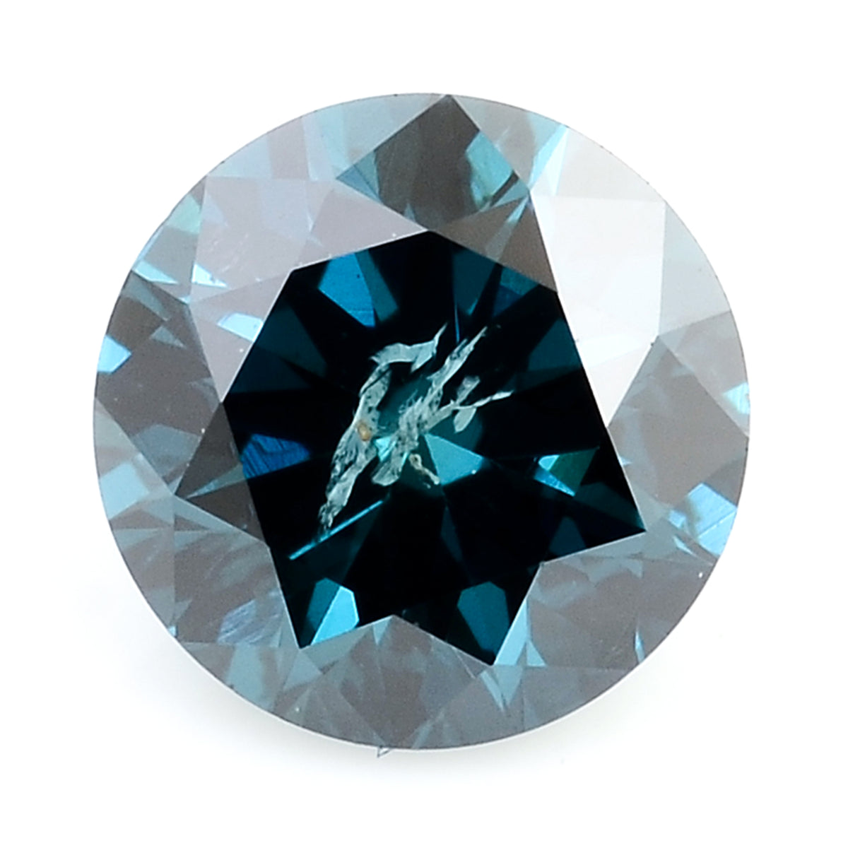 0.41 Blue Diamond Round Loose Gemstone