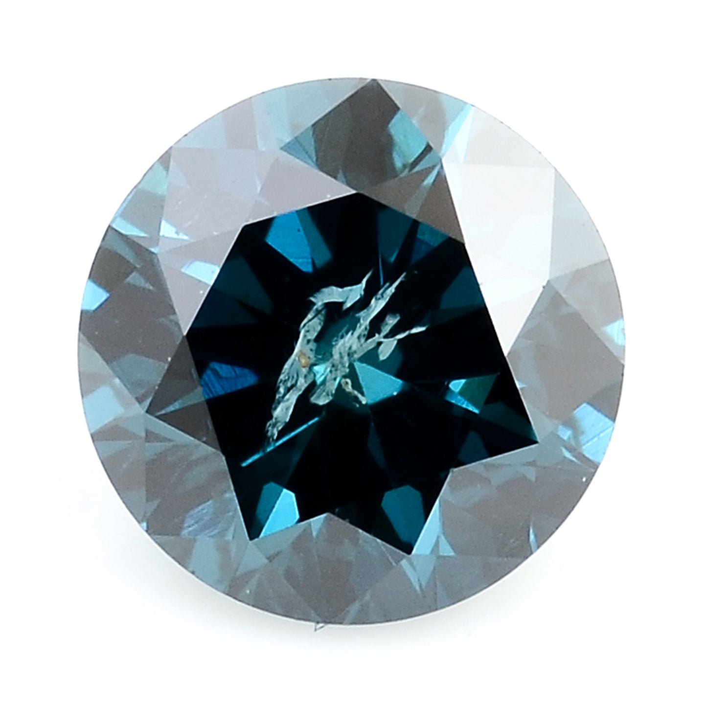 0.41 Blue Diamond Round Loose Gemstone