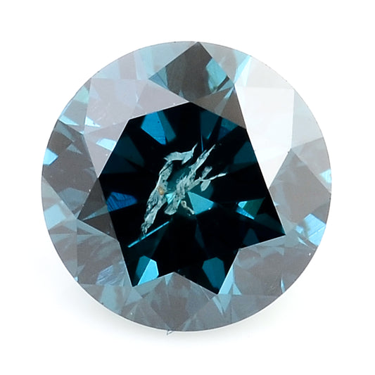 0.41 Blue Diamond Round Loose Gemstone
