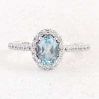 1.68 Ct Oval Swiss Blue Topaz 925 Sterling Silver Ring