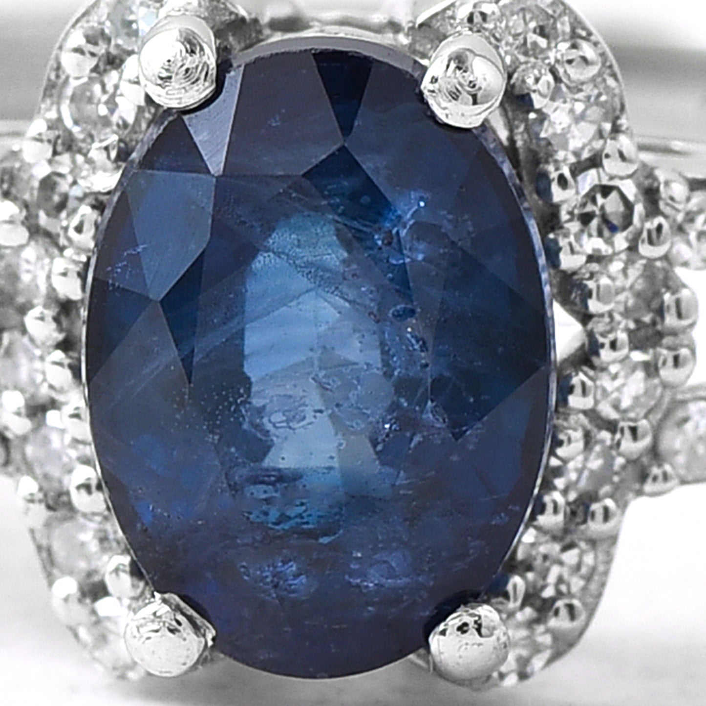 1.40 Ct Oval Sapphire 950 Platinum Ring