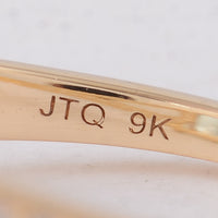 3.04 Ct Octagon Blue Topaz 9K Gold Ring