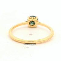 0.65 Ct Round Blue Diamond 14K Gold Ring