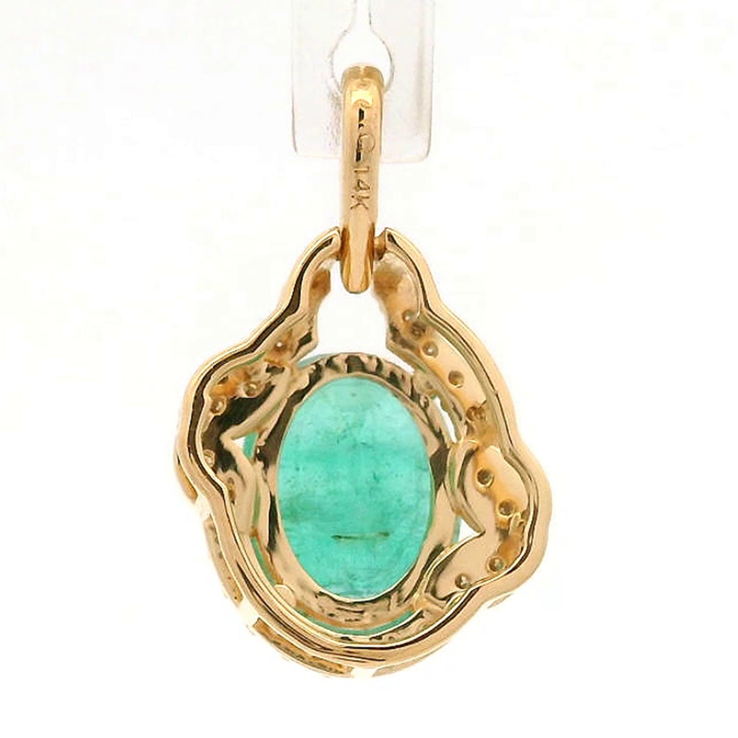 1.63 Ct Oval Emerald 14K Gold Pendant