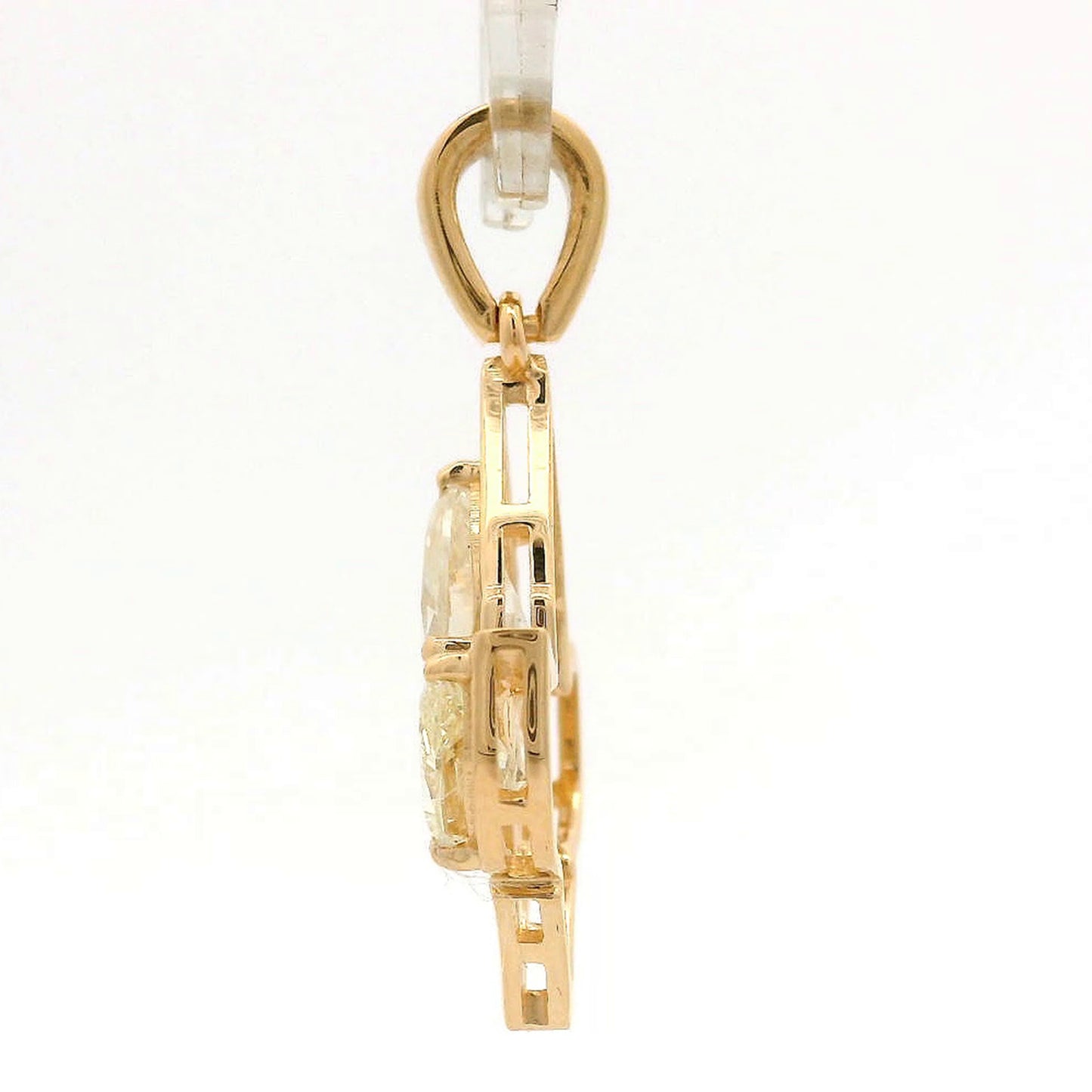 1.09 Ct Pear Diamond 14K Gold Pendant