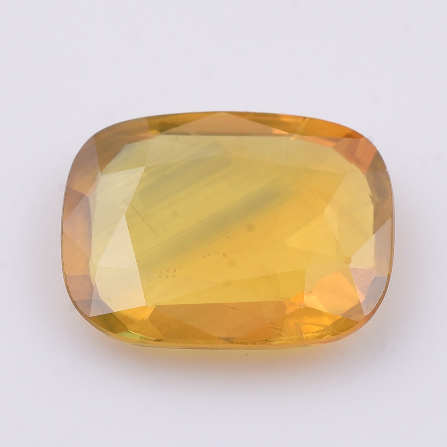 3.08 Natural Corundum Yellow Sapphire Rectangular Cushion Mixed Cut Gemstone