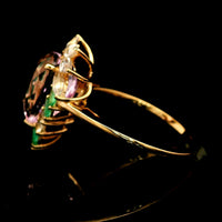 4.56 Ct Pear Kunzite 14K Gold Ring