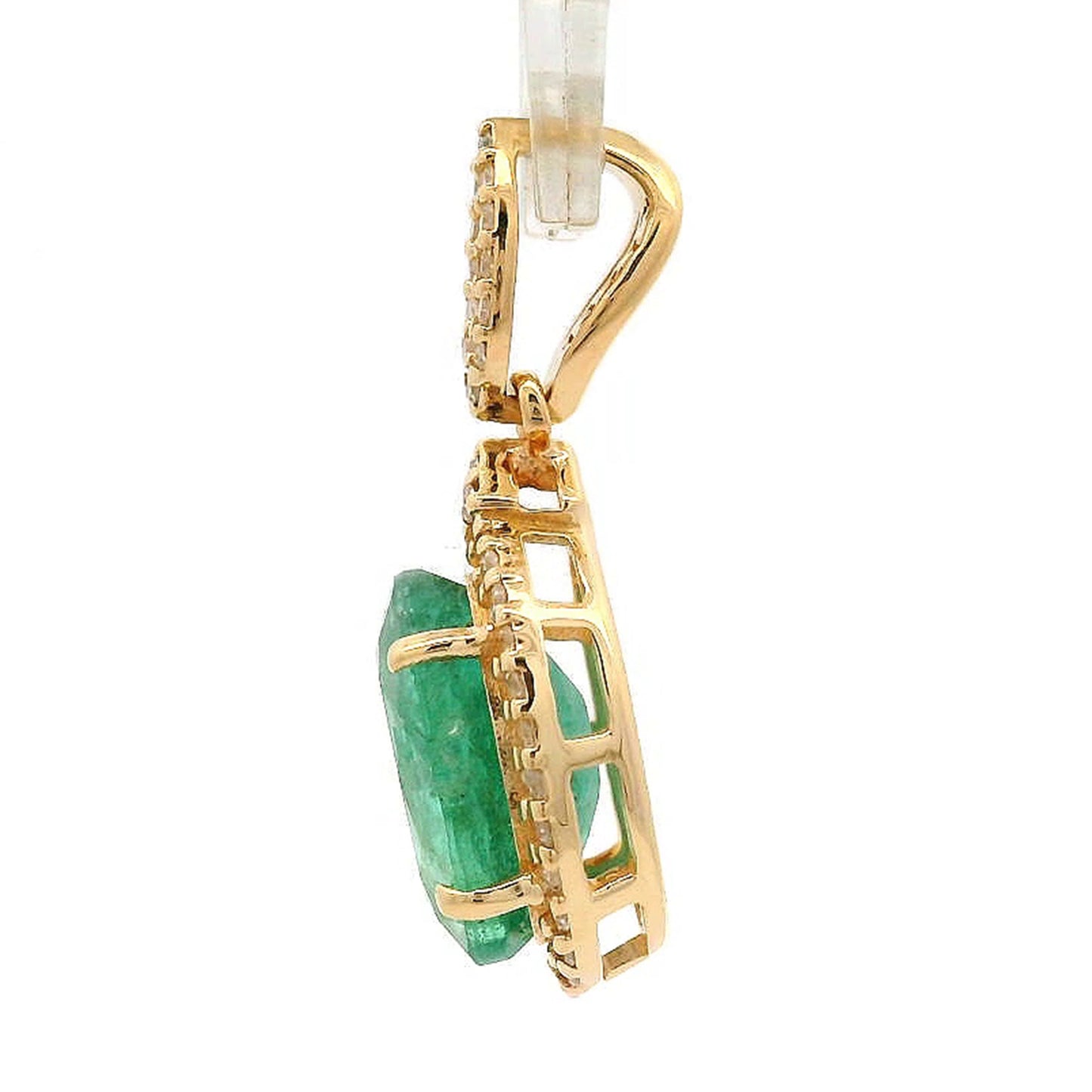 1.93 Ct Oval Emerald 14K Gold Pendant